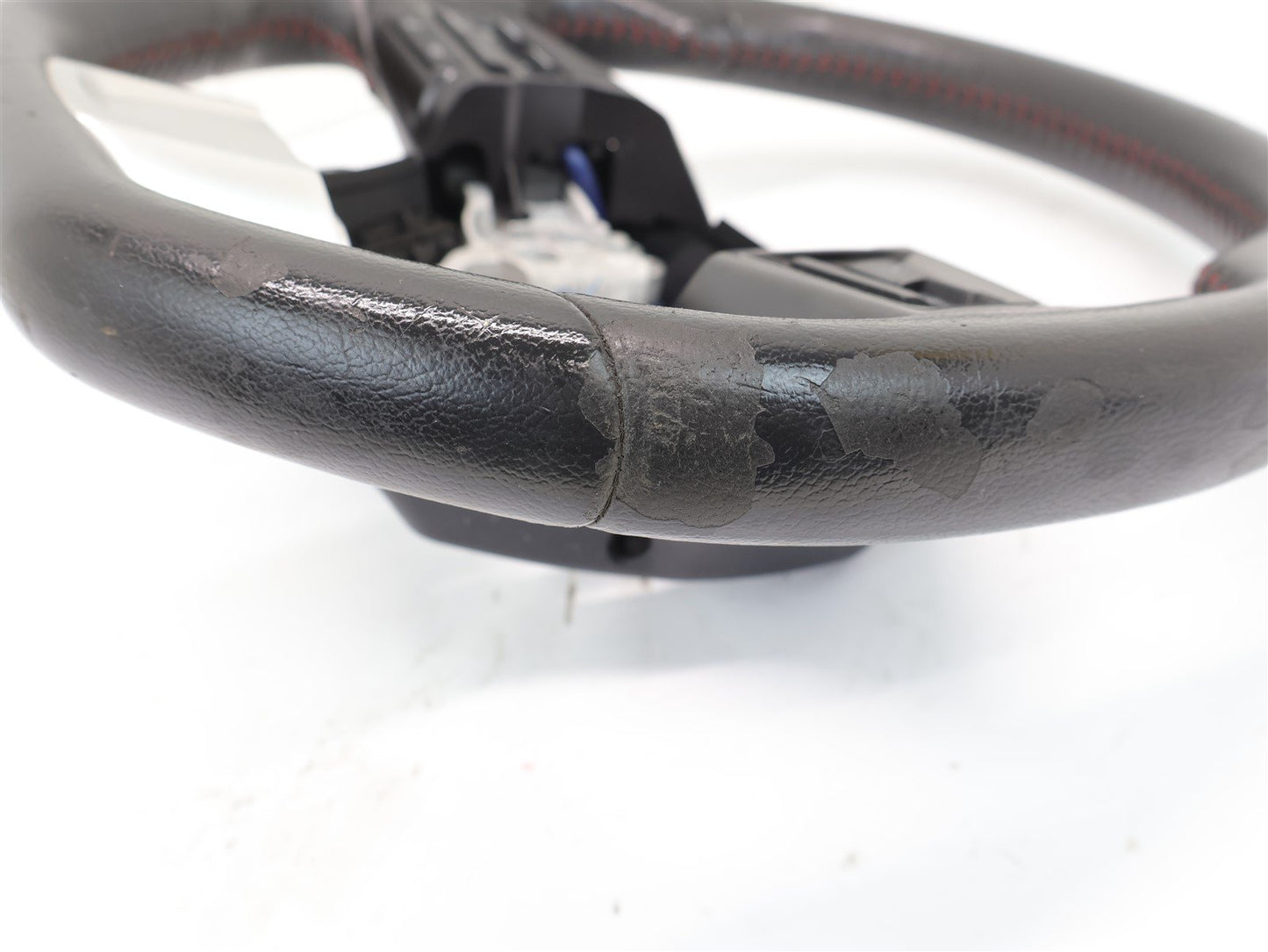 2015 Subaru WRX Driver Wheel Black Leather Red Stitch OEM Scratch 15
