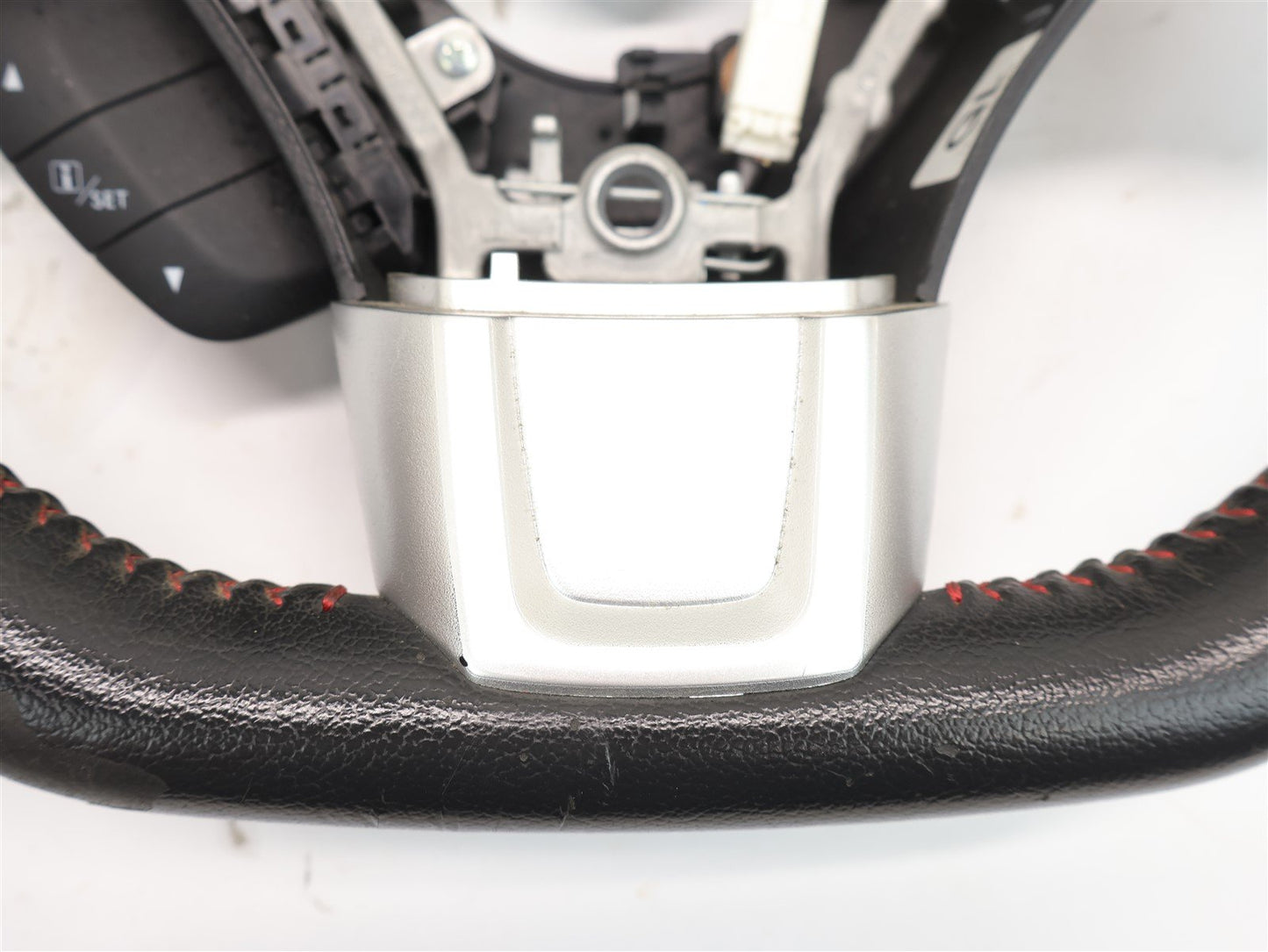 2015 Subaru WRX Driver Wheel Black Leather Red Stitch OEM Scratch 15