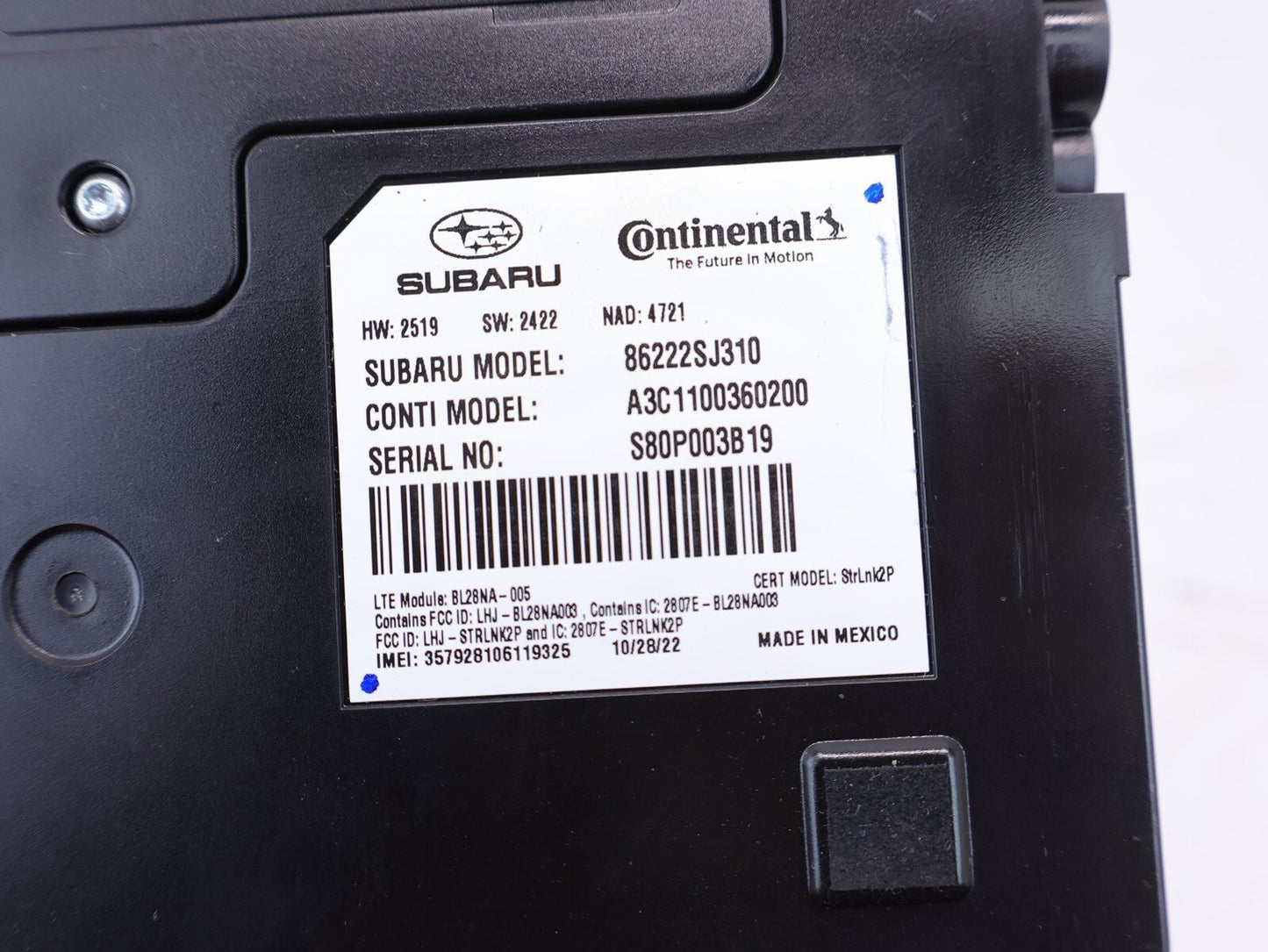 2023-2024 Subaru Forester Telematics Control Module Unit 86222SJ310 OEM 23-24