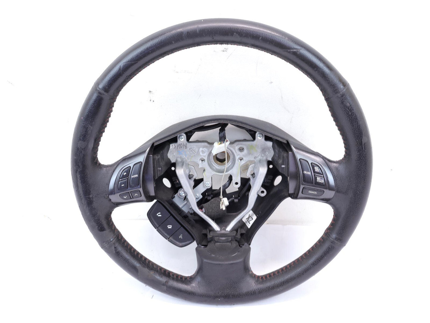 2014 Subaru WRX Wheel w/ Controls Black Leather Driver Assembly WEAR OEM 14