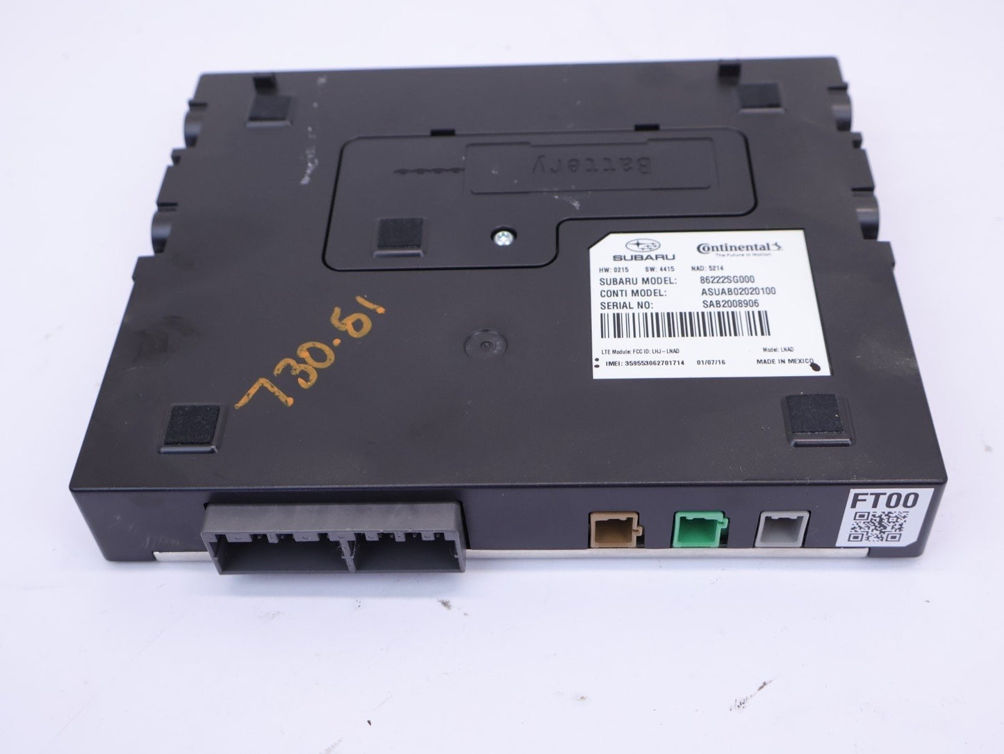 2016 Subaru Impreza Telematics Control Module Unit 86222SG000 OEM