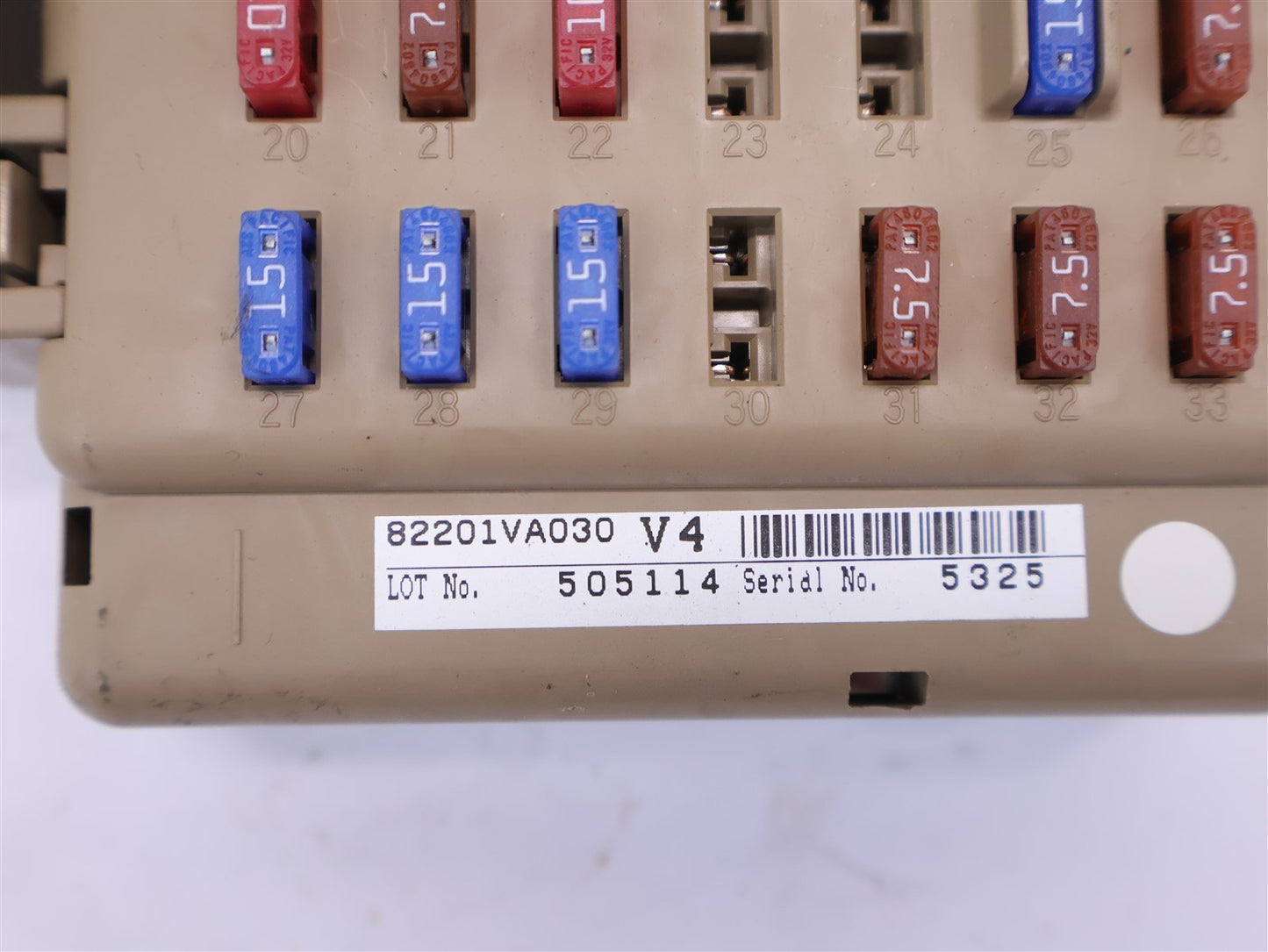 2016 Subaru WRX Dash Fuse Block Junction Box 82201VA030 Relay Cabin OEM 16