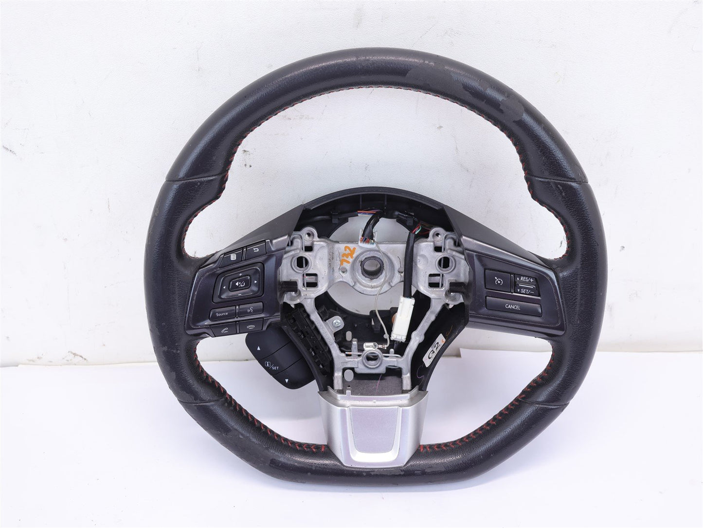 2016 Subaru WRX Driver Wheel Black Leather Red Stitch OEM WEAR