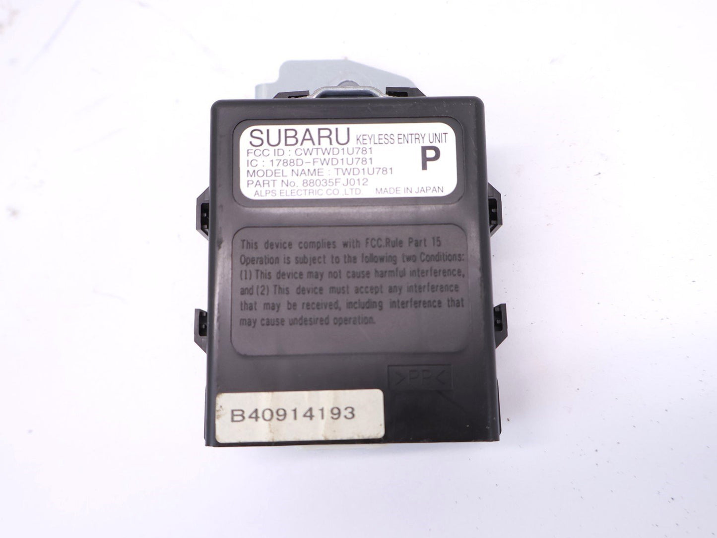 2015-2021 Subaru WRX STI Keyless Entry Control Module Unit 88035FJ012 OEM