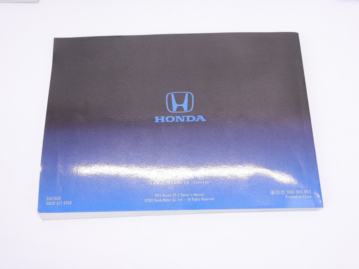 2014 Honda CR-Z Owners Manual Book & Case