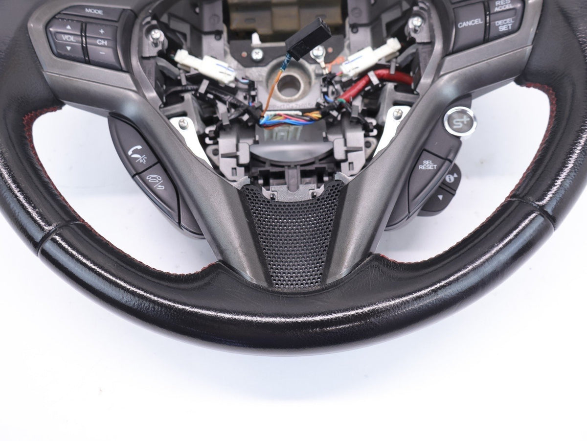 2014 Honda CR-Z CRZ Steering Wheel Assembly w/ Controls Stitching OEM