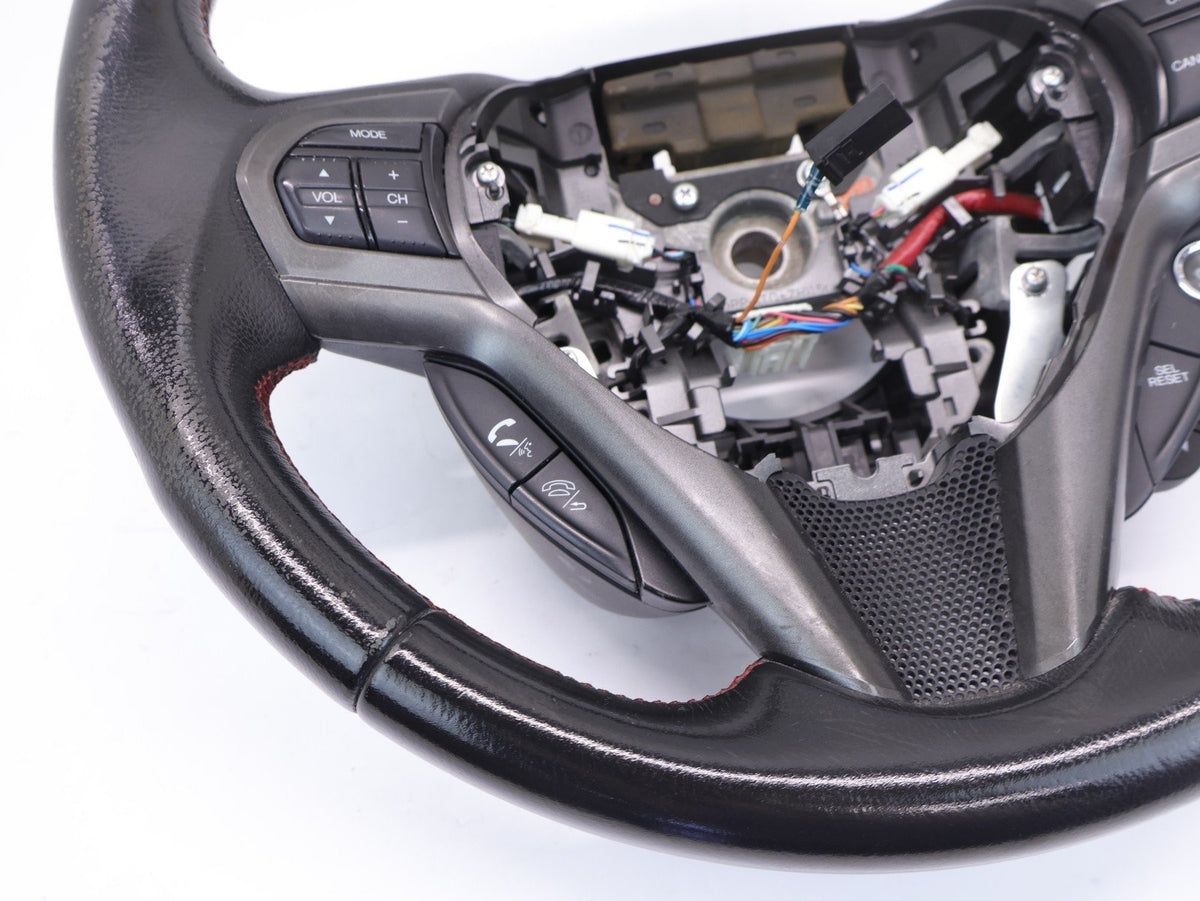 2014 Honda CR-Z CRZ Steering Wheel Assembly w/ Controls Stitching OEM