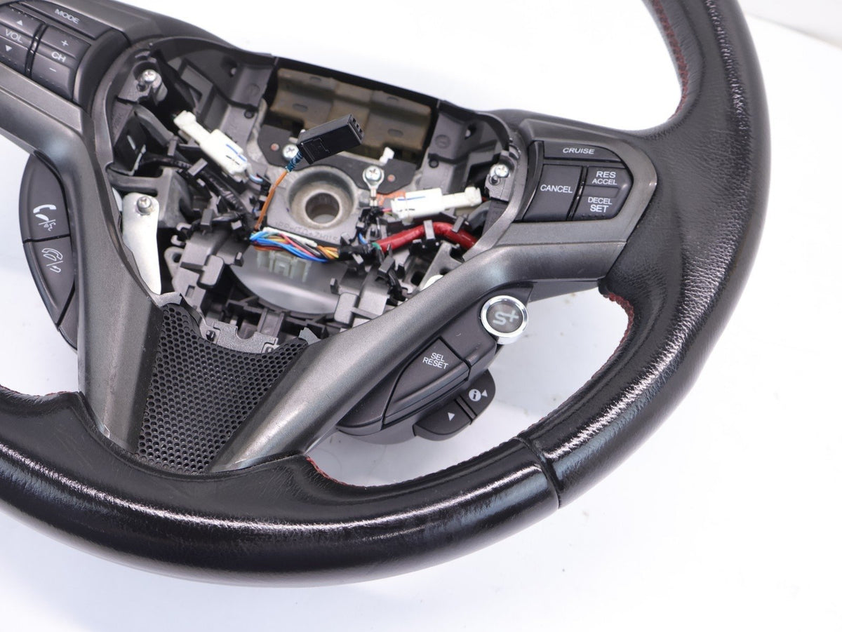 2014 Honda CR-Z CRZ Steering Wheel Assembly w/ Controls Stitching OEM