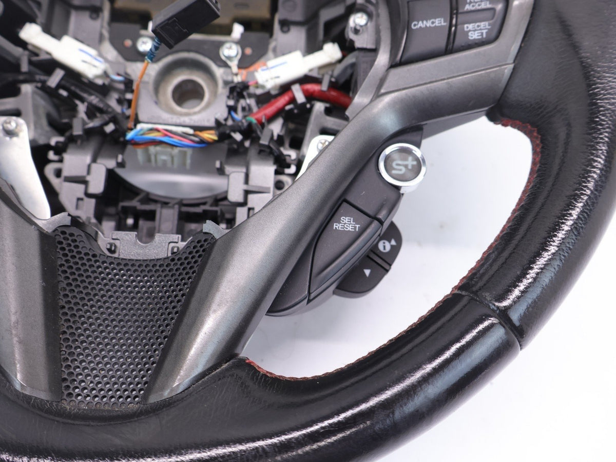 2014 Honda CR-Z CRZ Steering Wheel Assembly w/ Controls Stitching OEM