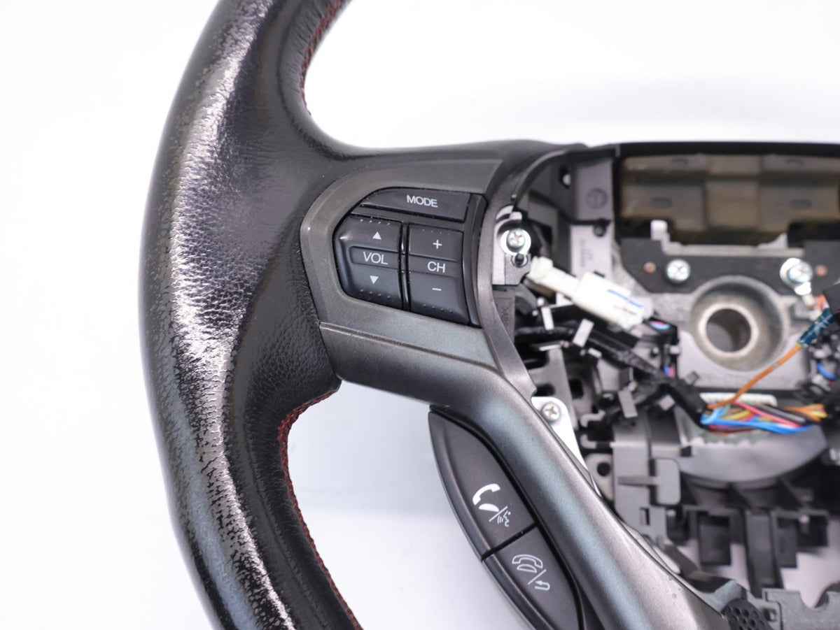 2014 Honda CR-Z CRZ Steering Wheel Assembly w/ Controls Stitching OEM