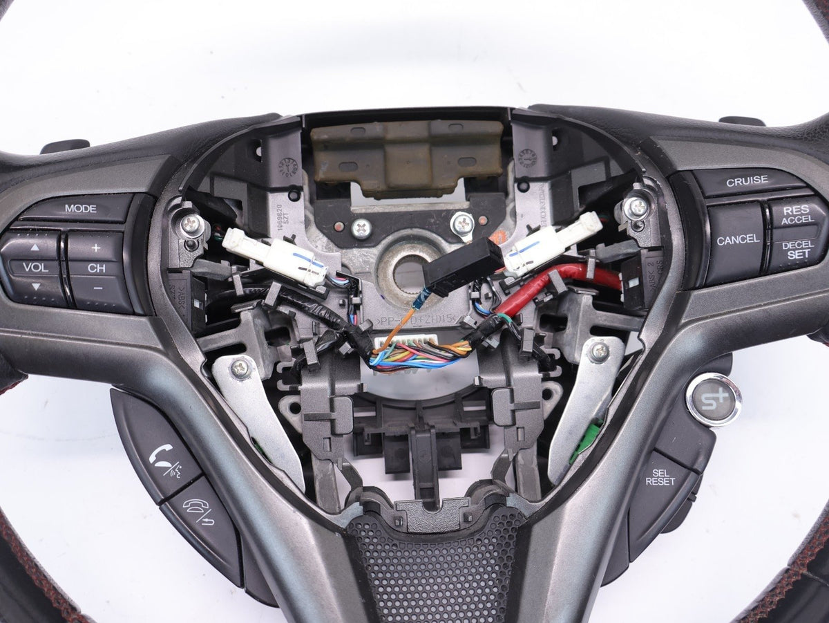 2014 Honda CR-Z CRZ Steering Wheel Assembly w/ Controls Stitching OEM