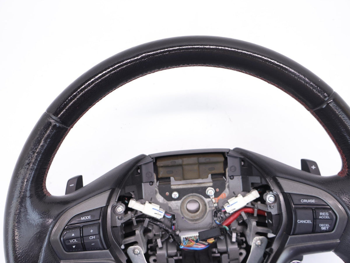 2014 Honda CR-Z CRZ Steering Wheel Assembly w/ Controls Stitching OEM