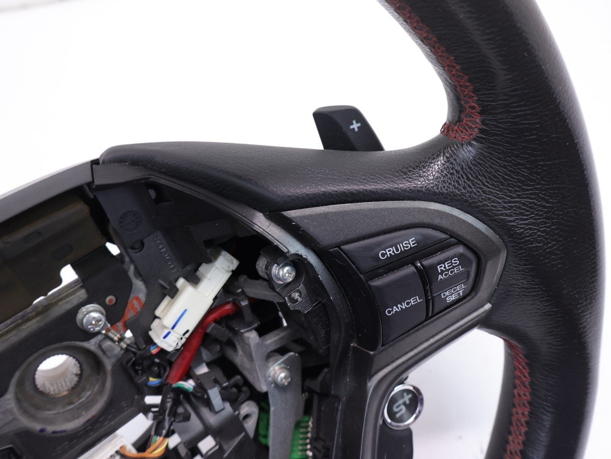 2014 Honda CR-Z CRZ Steering Wheel Assembly w/ Controls Stitching OEM