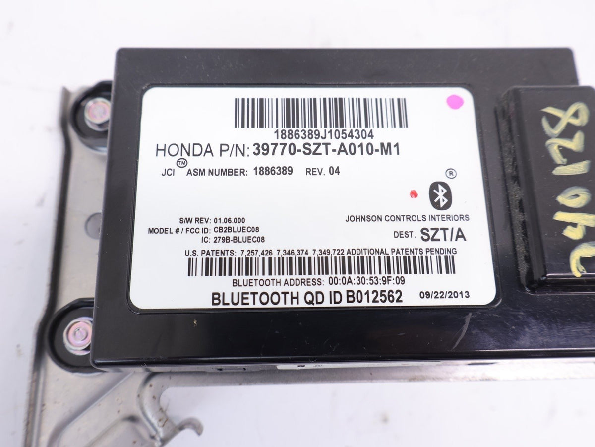 2011-2015 Honda CR-Z CRZ Bluetooth Control Module Unit 39770-SZT-A010-M1