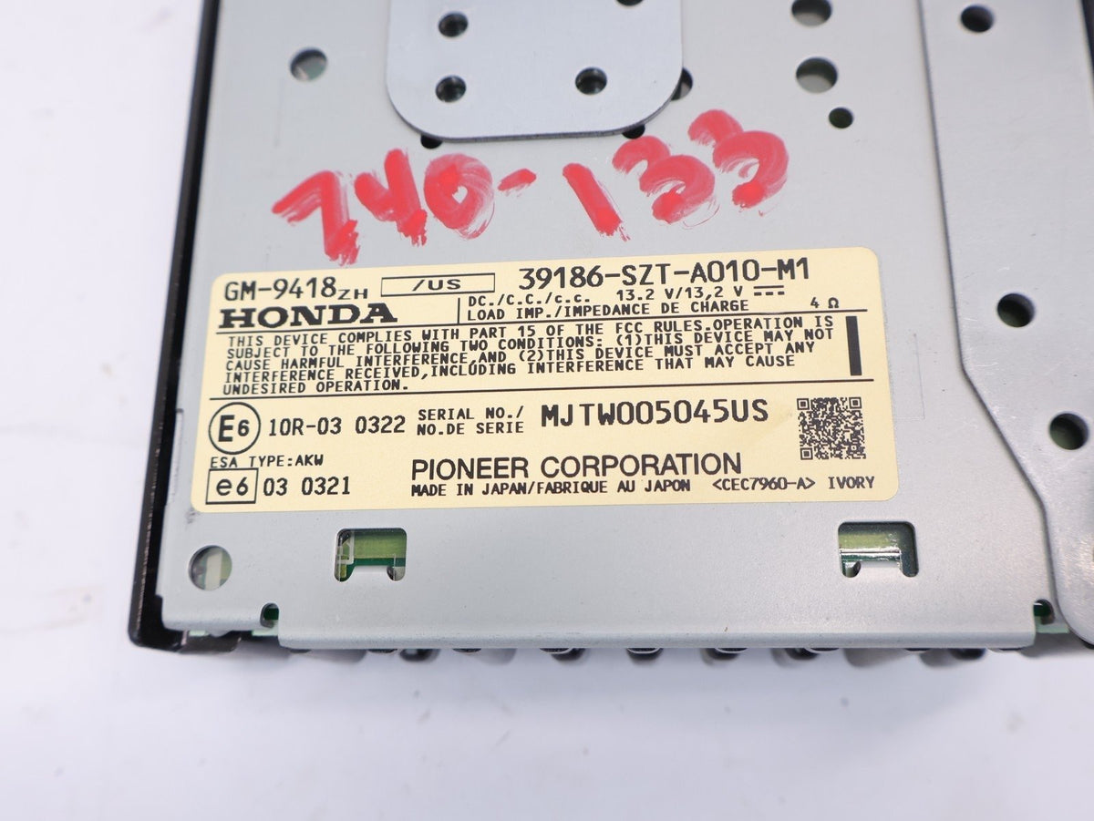 2012-2015 Honda CR-Z CRZ Pioneer Audio Amplifier Module 39186-SZT-A010-M1