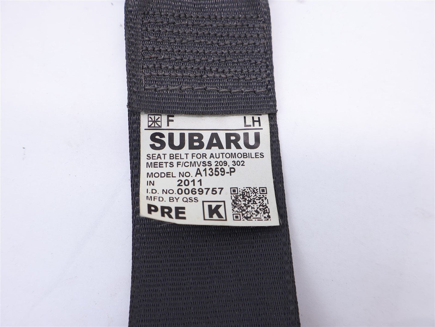 2010-2012 Subaru Legacy & Outback Driver Front Seat Belt Seatbelt LH Black 10-12