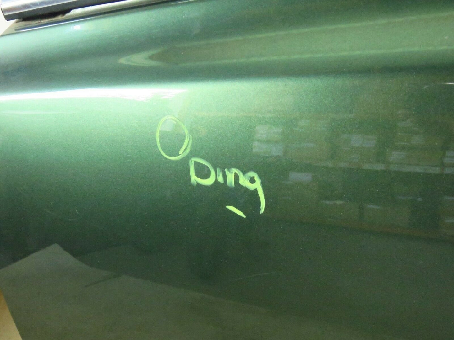 10-14 Subaru Outback Driver Rear Door Shell LH Left Green F4T 2010-2014