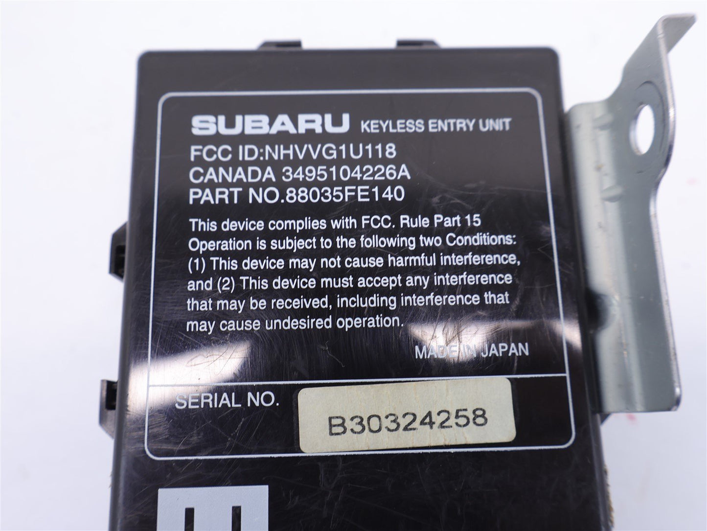 2004 Subaru Impreza WRX STI Keyless Entry Unit Module 88035FE140 OEM 04