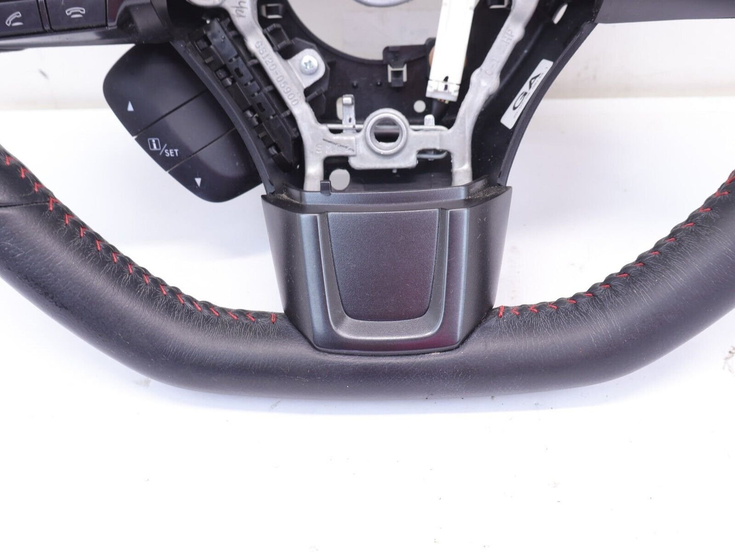 2020 Subaru WRX Driver Wheel Black Leather Red Stitch Flat Bottom OEM