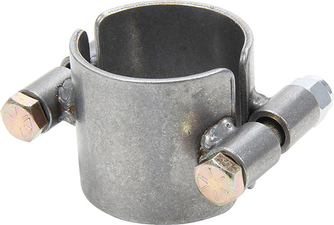 Allstar Performance 1 1/4" Tube Clamp  2 Piece Tube clamp bolts to round tubing and provides a removable mount that can be welded for many uses.  Constructed of 1/8" mild steel  Includes two- 3/8" grade 8 bolts with nyloc nuts  1 1/4" I.D  2" Wide  2 Bolt  Steel, Zinc Oxide