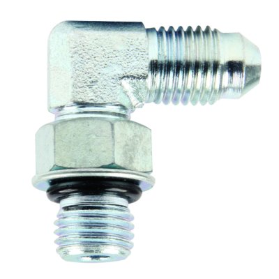 Caliper Fitting 7/16" -20 to -4AN 90 Degree 2pk