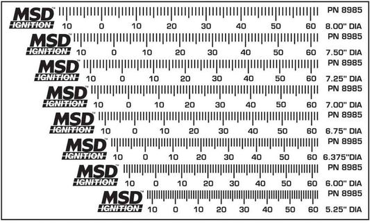 MSD 8985 Timing Tape Kit 5.25" - 8" Diameter Harmonic Balancer